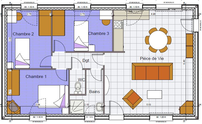 plan maison 110 000 euros